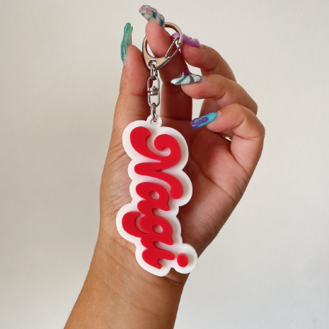 OSHI KEY（オシキー）オリジナルネームキーホルダー 推し活  アクリル素材使用可 愛い９色 名入れ ギフト