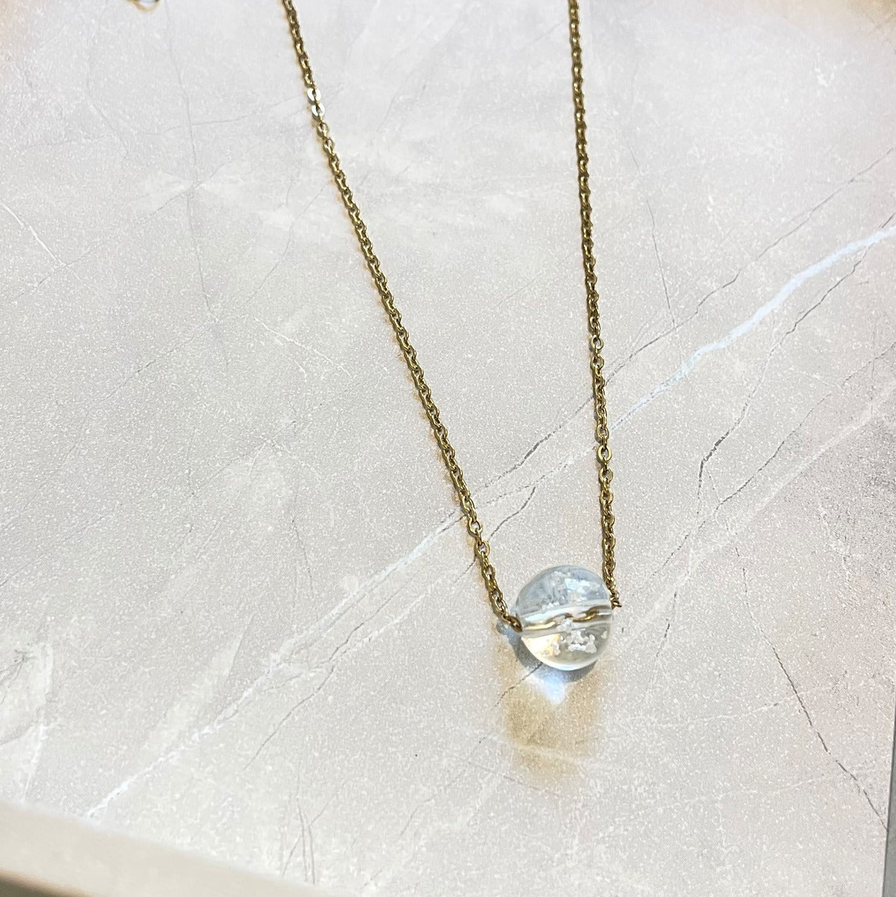 inori 塩珠ネックレス【ゴールド】/【シルバー】ステンレスチェーン