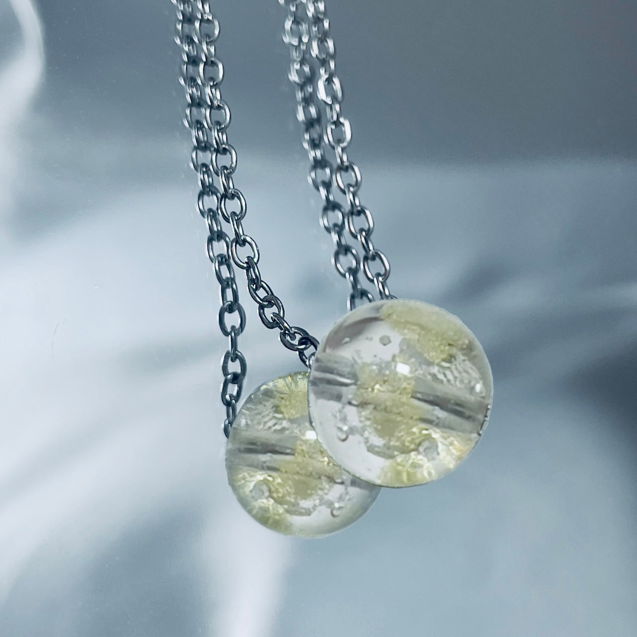 24金箔入り塩珠 inoriネックレス【シルバー】/【ゴールド】