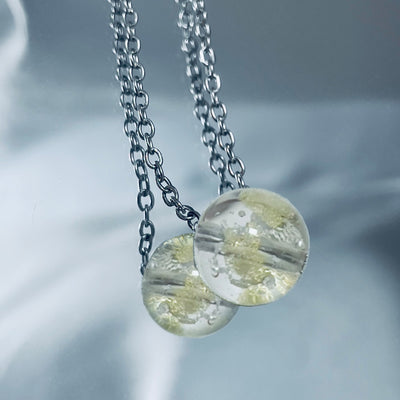 24金箔入り塩珠 inoriネックレス【シルバー】/【ゴールド】