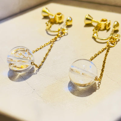 塩珠 inori 遺骨封入お守り イヤリング　（ニッケルフリー）　