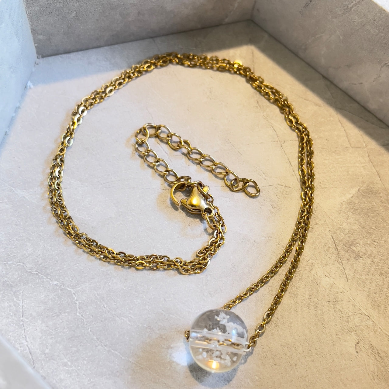 inori 塩珠ネックレス【ゴールド】/【シルバー】ステンレスチェーン