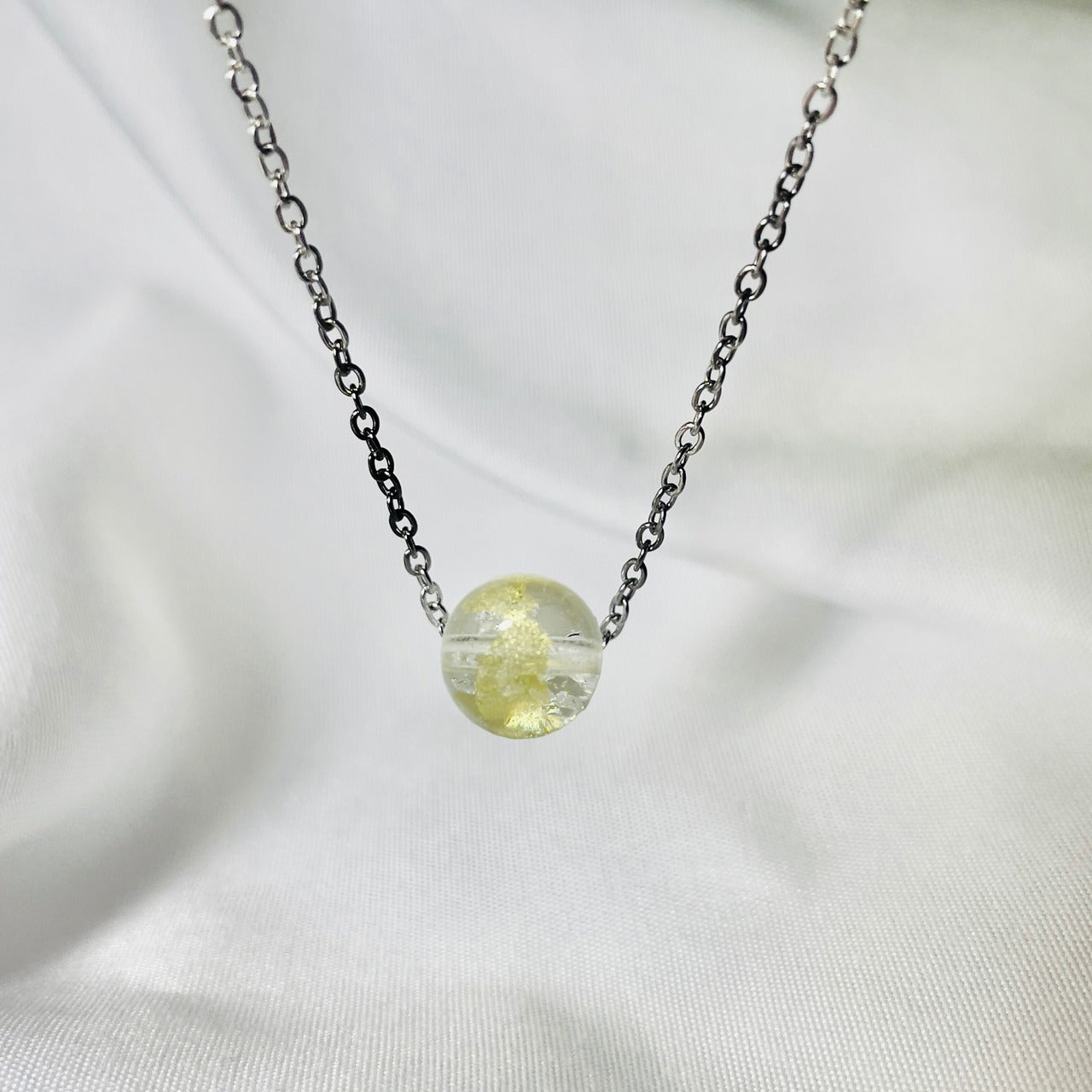 24金箔入り塩珠 inoriネックレス【シルバー】/【ゴールド】