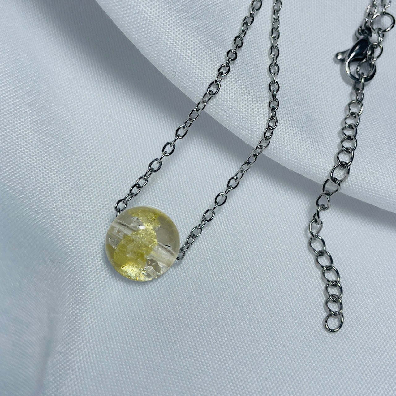 24金箔入り塩珠 inoriネックレス【シルバー】/【ゴールド】