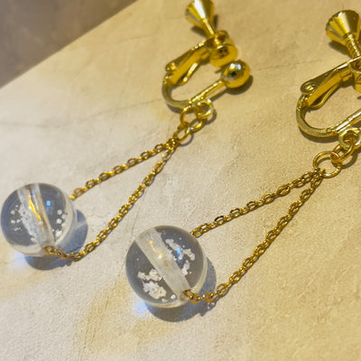 塩珠 inori 遺骨封入お守り イヤリング　（ニッケルフリー）　