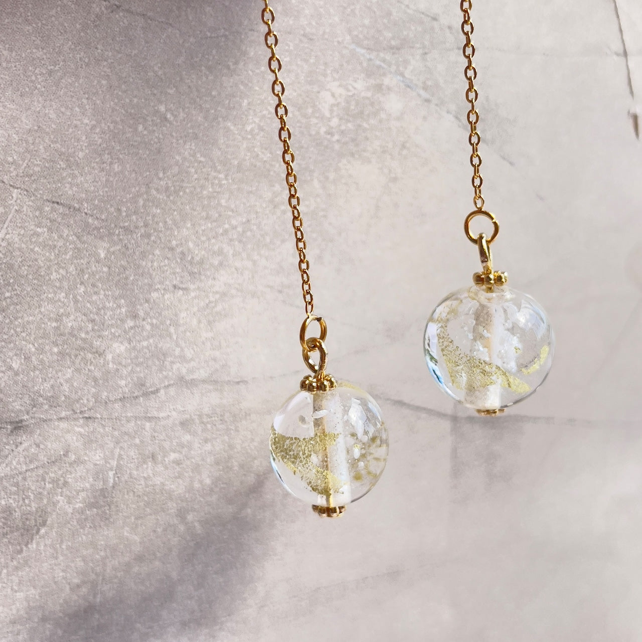 inori チェーンピアス　金箔入り