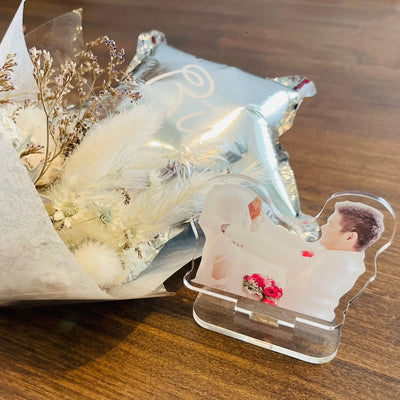 写真とミニフラワー想いが伝わる豪華な組み合わせ・・・