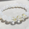 inori 塩珠 遺骨封入お守り 金箔入り三粒 ブレスレット（ムーンストーン）