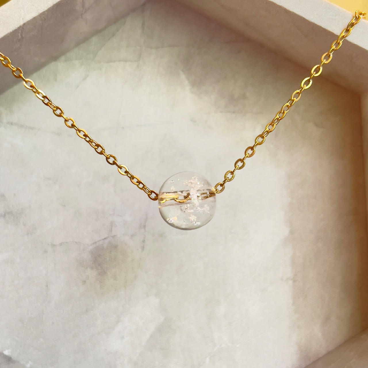 inori 塩珠ネックレス【ゴールド】/【シルバー】ステンレスチェーン