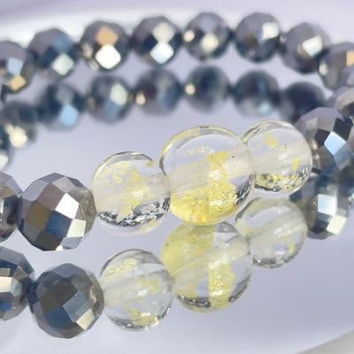 inori 遺骨封入お守りブレスレット（テラヘルツ）/塩珠三粒