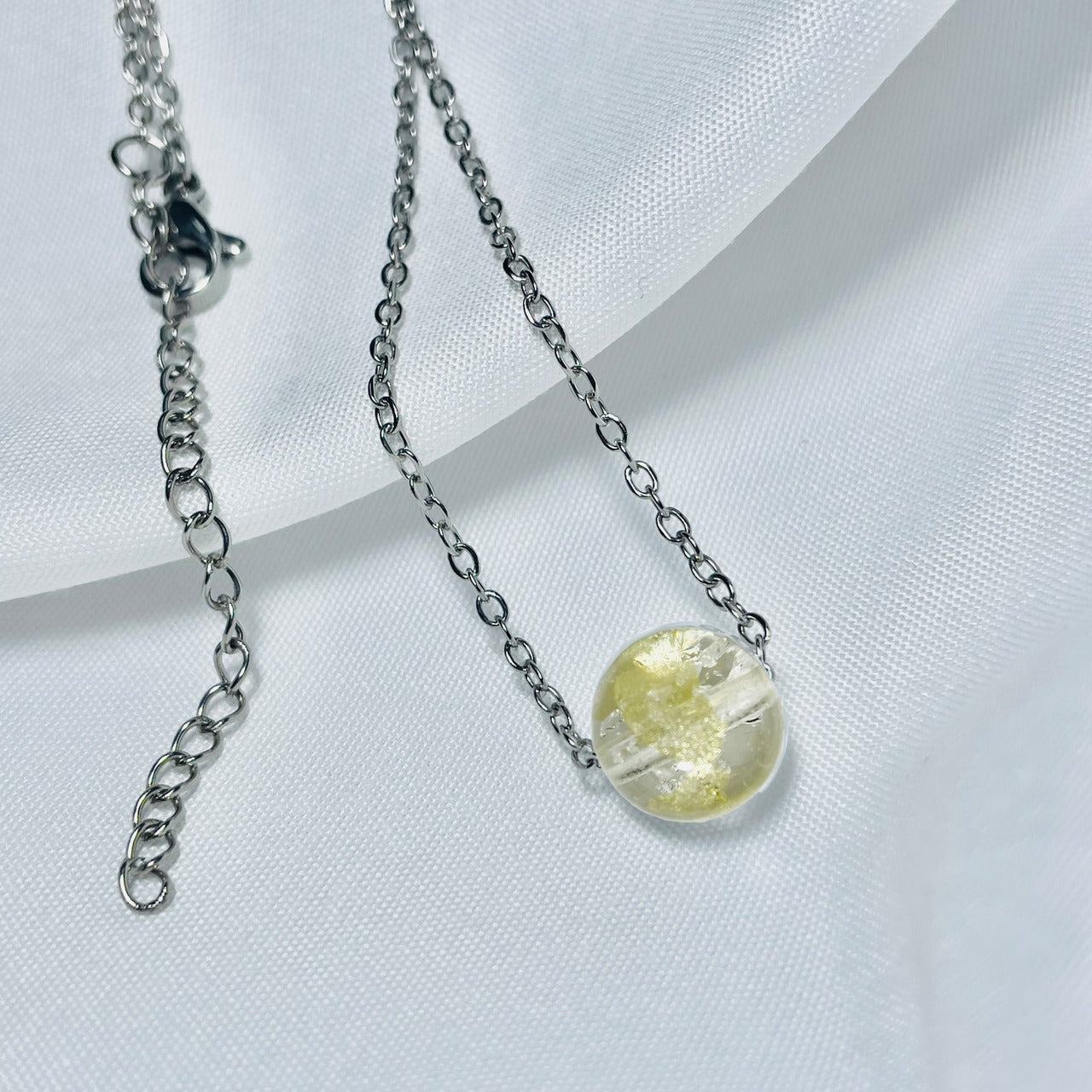 24金箔入り塩珠 inoriネックレス【シルバー】/【ゴールド】