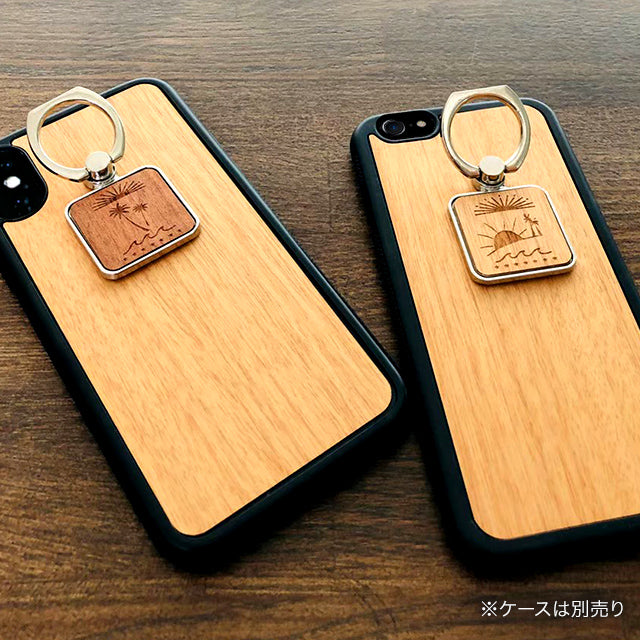 木製ビーチ スマホリング！(名入れ無し）